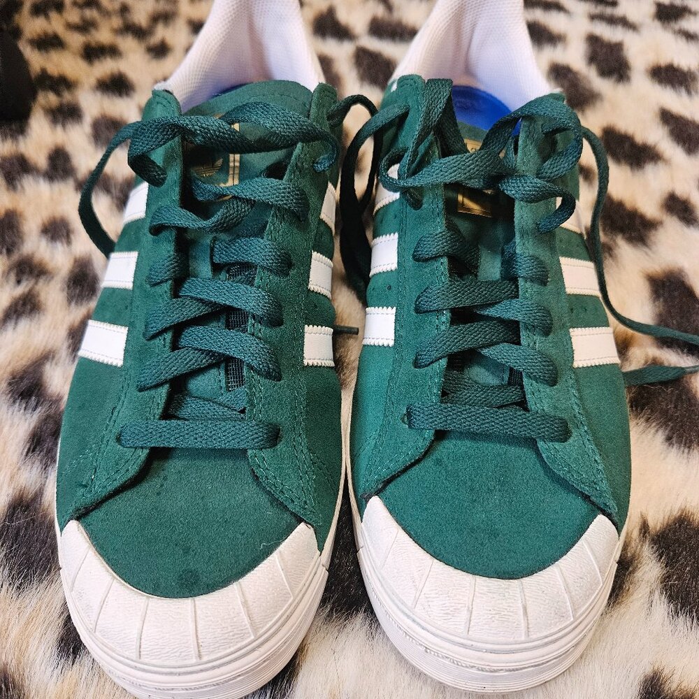 Men's Green Adidas Skateboarder Shoe - Size 8